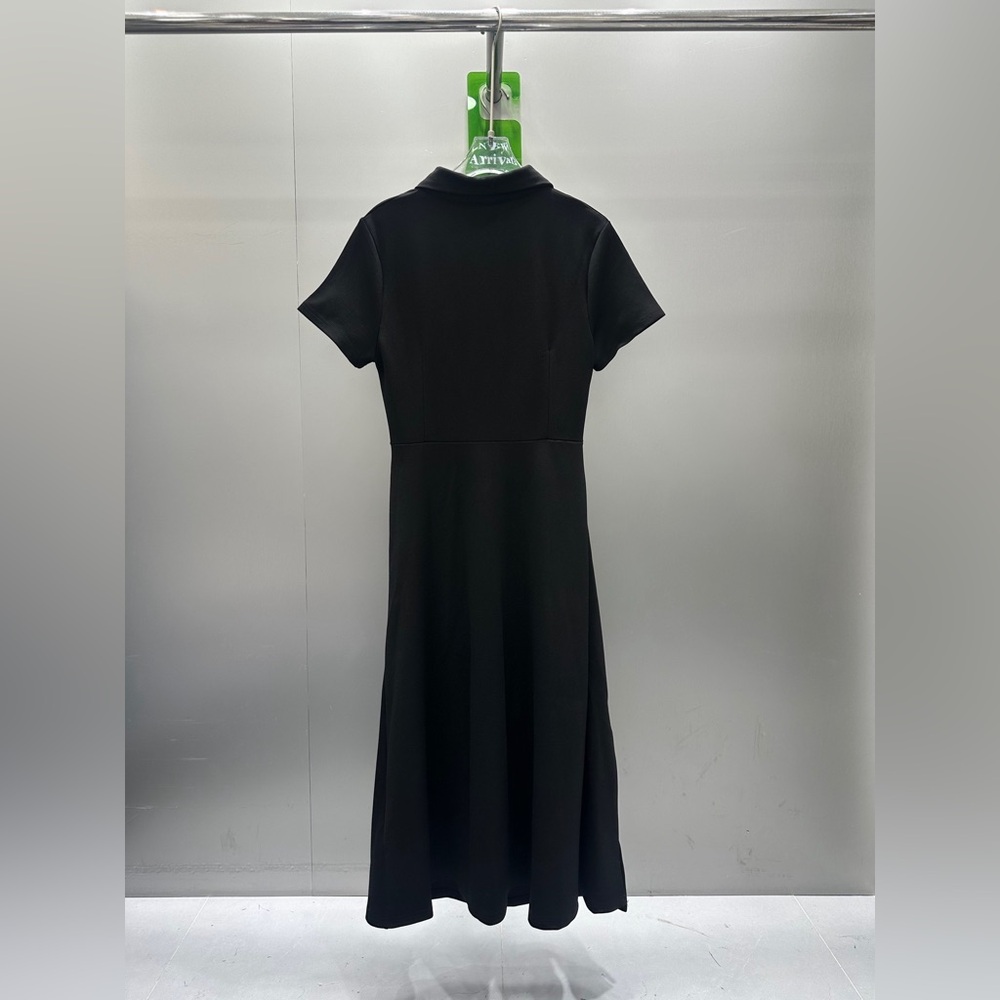 Celine Black Tight-Sleeved Waist-Piercing Dress - Picture 2 of 8